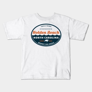 Holden Beach NC Turtle Patrol Respect the Locals Kids T-Shirt